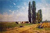 Willem Roelofs Canvas Paintings - Summer Between Hilversum and Loosdrecht